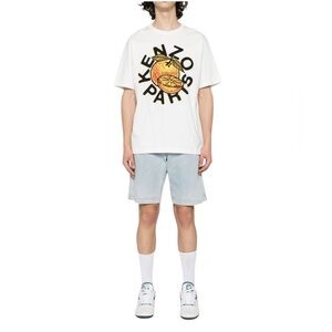 Kenzo Paris Nigo Big Orange Fruit Logo Cotton T-Shirt Off White M NWT
